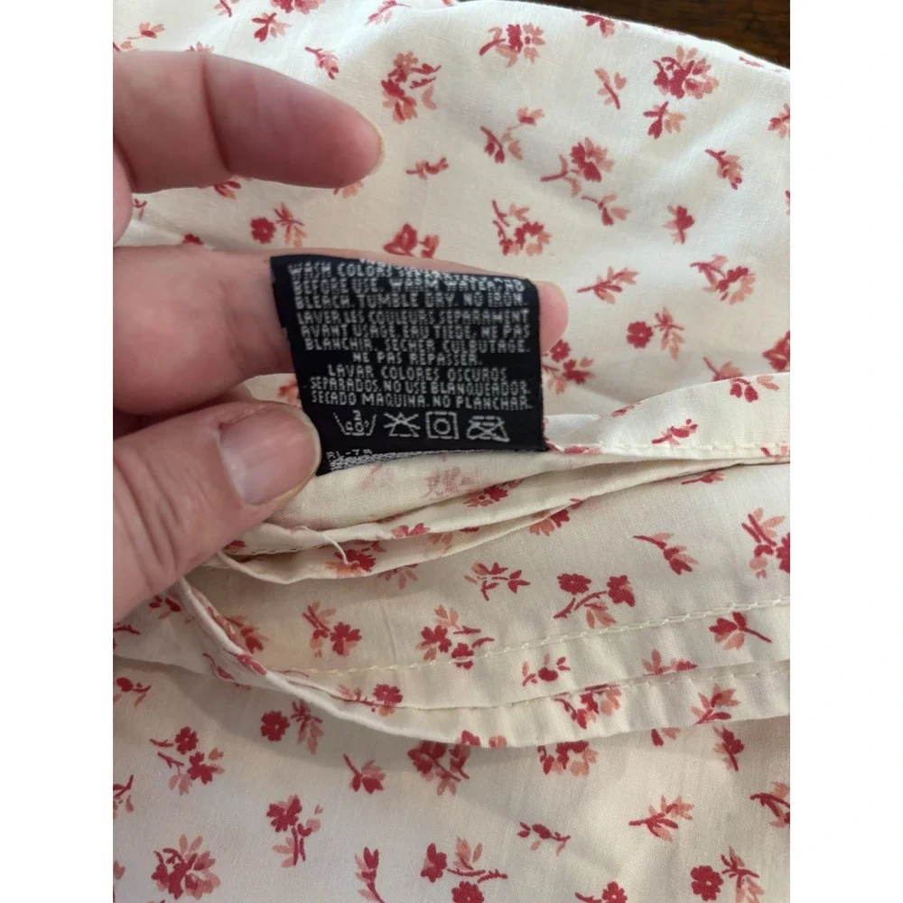 Vtg Ralph Lauren Colchester Floral Cotton Twin Sheet Flat Sheet Cottagecore